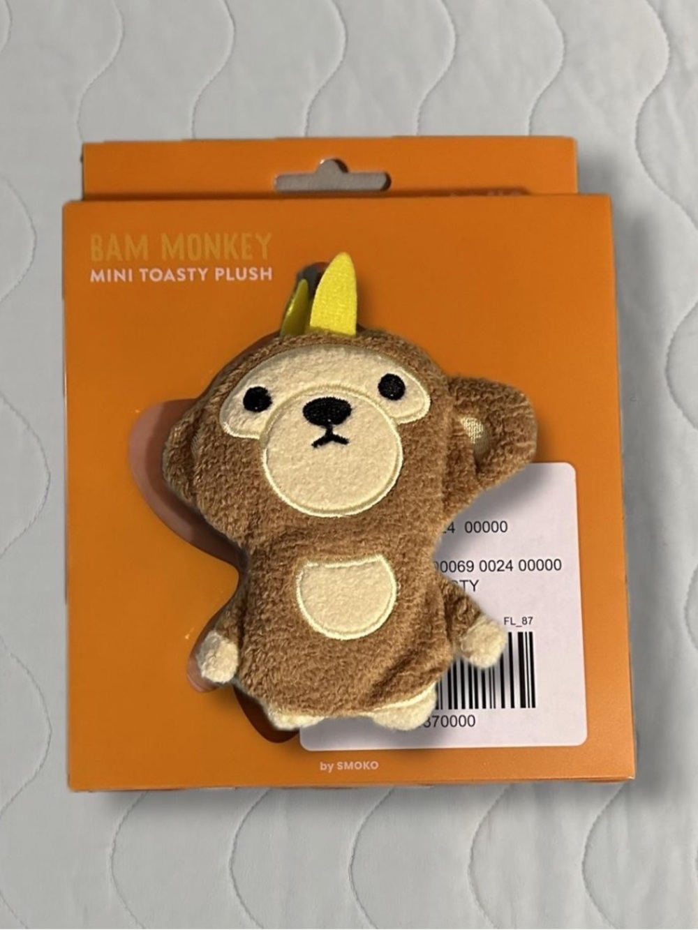 smoko Bam Monkey Mini Toasty Plush Toy